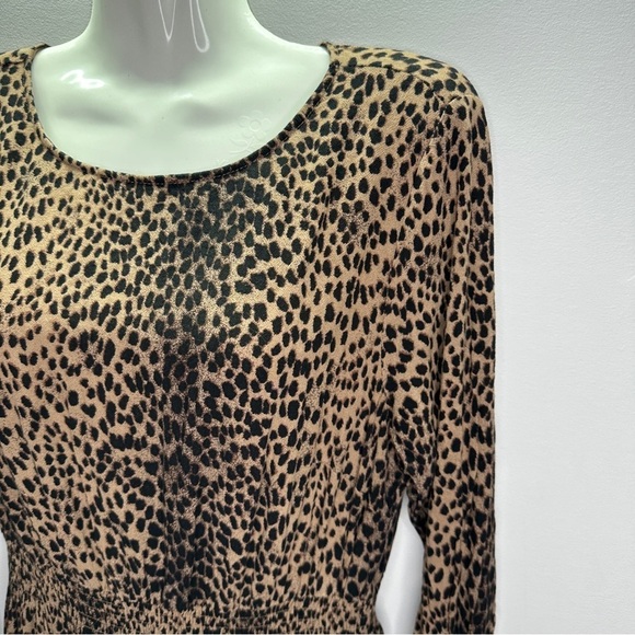 H&M Animal Print Long Sleeve Dress sz 8 - Picture 6 of 12
